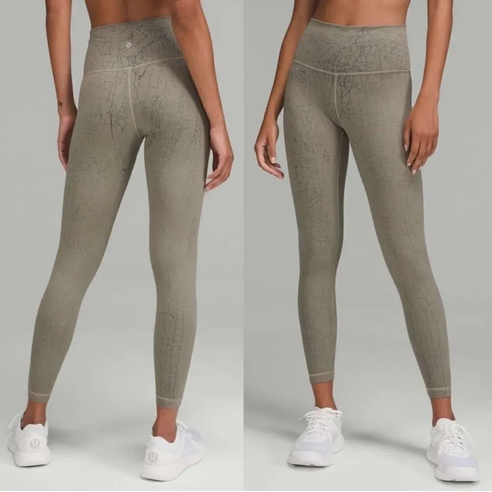 Lululemon Wunder Train High Rise Tight Legging Thread Dye Rover Green